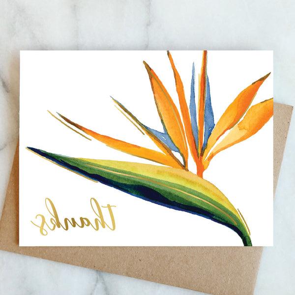 Birds of Paradise Thanks Card