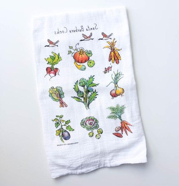 Veggies Santa Barbara Cooks Flour Sack Towel